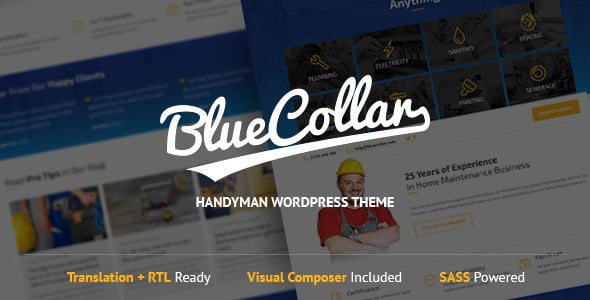 Tema Blue Collar - Template WordPress