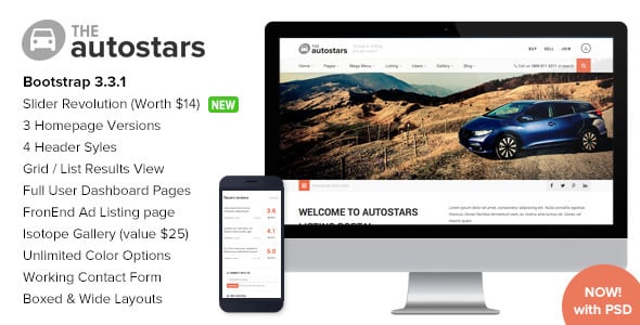 Tema AutoStars - Template WordPress