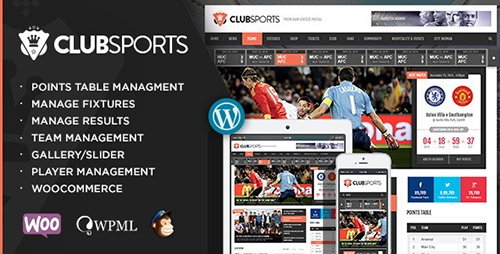 Tema Club Sports - Template WordPress