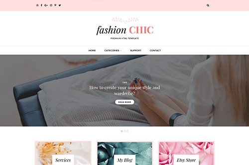 Tema Fashion Chic - Template WordPress