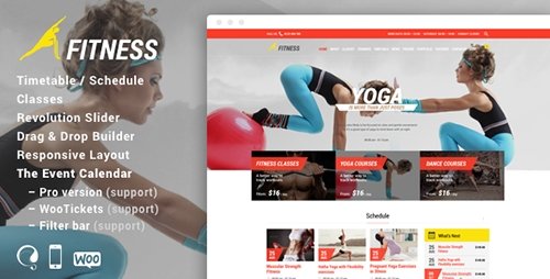 Tema Fitness - Template WordPress