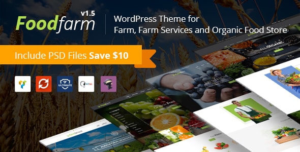 Tema FoodFarm - Template WordPress