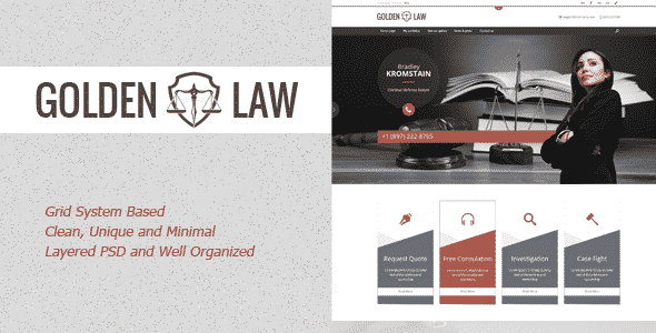 Tema Golden Law - Template WordPress