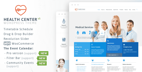 Tema Health Center - Template WordPress