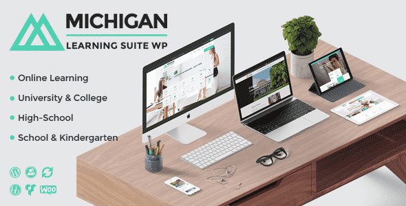 Tema Michigan Learning Suite - Template WordPress