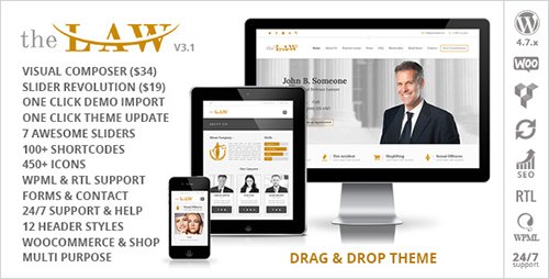 Tema The Law - Template WordPress