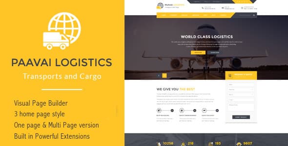 Tema Paavai Logistics - Template WordPress