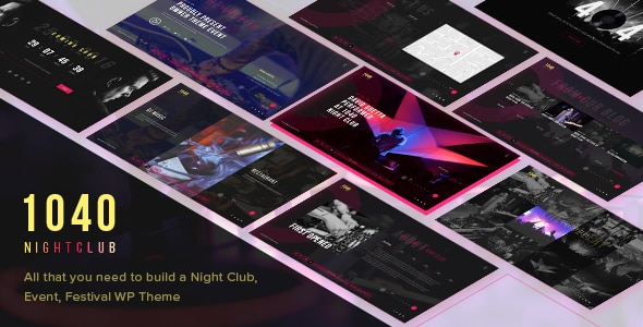 Tema 1040 Night Club - Template WordPress