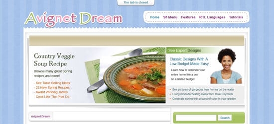 Tema Avignet Dream - Template WordPress