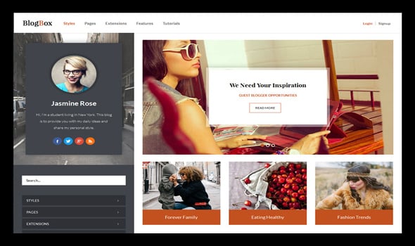 Tema BlogBox - Template WordPress