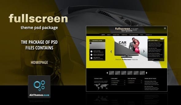 Tema Fullscreen - Template WordPress