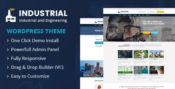 Tema Industrial and Engineering - Template WordPress