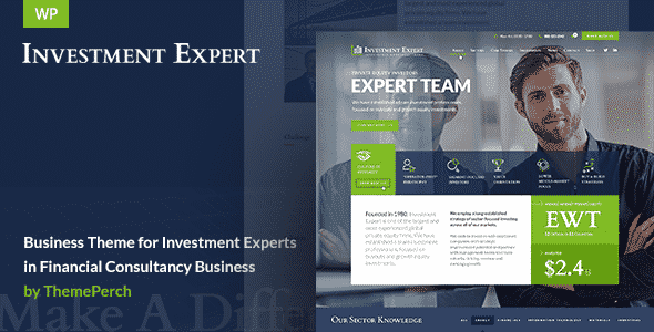 Tema Investment Expert - Template WordPress