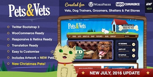 Tema Pets and Vets - Template WordPress