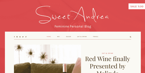 Tema Sweet Andrea - Template WordPress