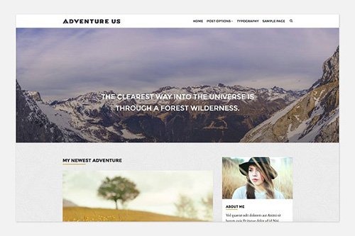 Tema Adventure US - Template WordPress