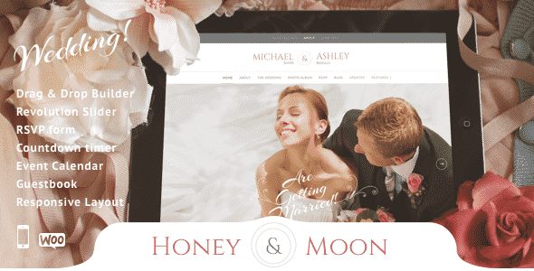 Tema Honeymoon and Wedding - Template WordPress