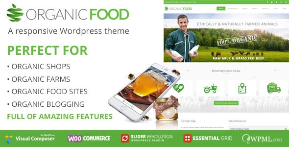 Tema Organic Food - Template WordPress