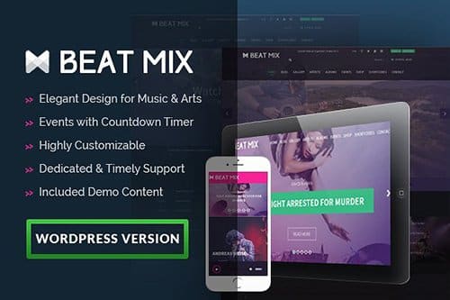 Tema BeatMix - TEmplate WordPress