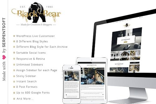 Tema BlackBear - Template WordPRess