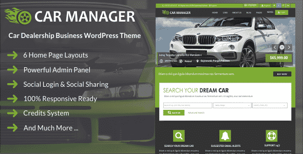 Tema Car Manager - Template WordPress