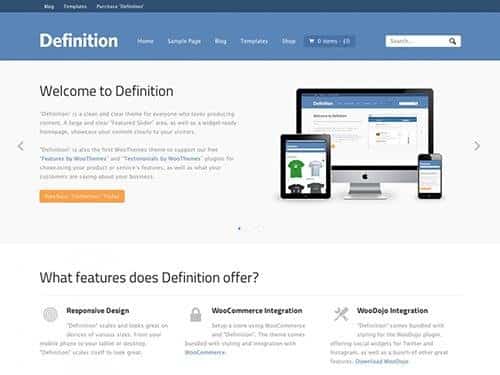 Tema Definition - Template WordPress
