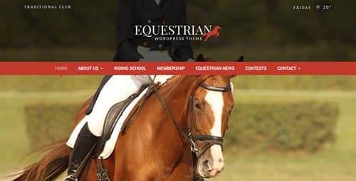 Tema Equestrian - Template WordPress