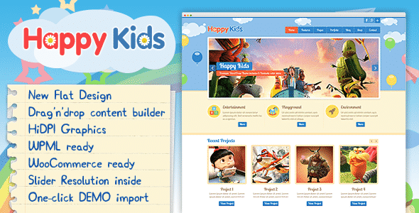 Tema Happy Kids - Template WordPress