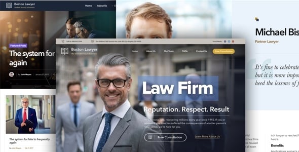 Tema Lawyer Osetin - Template WordPress