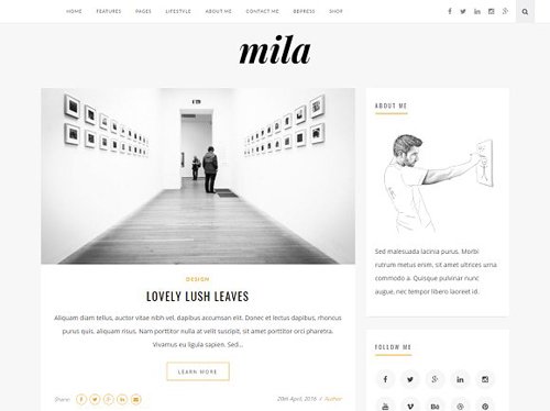 Tema Mila Khalilthemes - Template WordPress