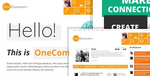Tema OneCommunity - Template WordPress