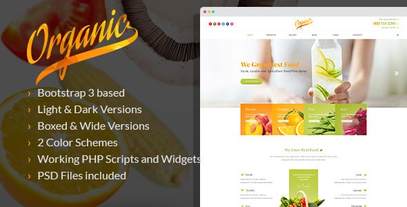 Tema Organic WPStrong - Template WordPress