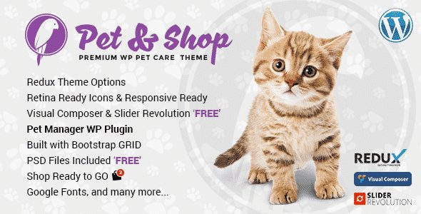 Tema Pet and Shop - Template WordPress