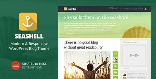 Tema Seashell - Template WordPress