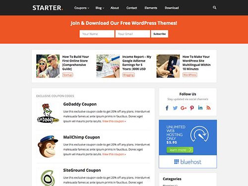 Tema Starter Happythemes - Template WordPress