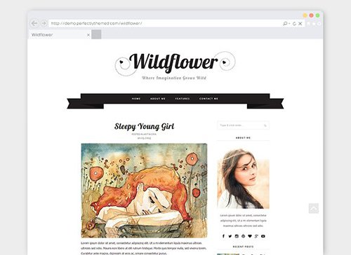 Tema WildFlower - Template WordPress