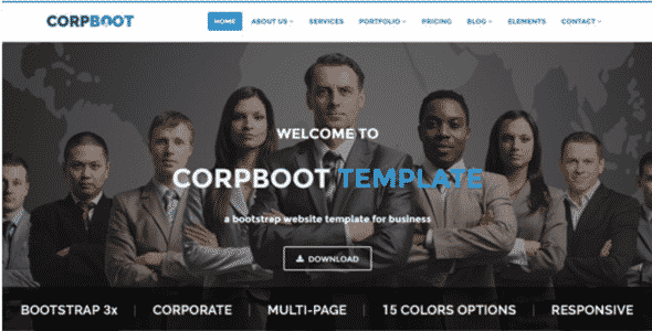 Tema CorpBoot - Template WordPress
