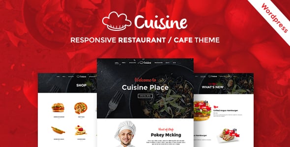 Tema Cuisine ThemeUm - Template WordPress