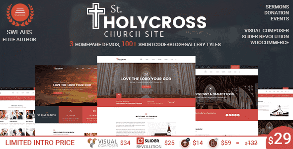 Tema HolyCross Church - Template WordPress