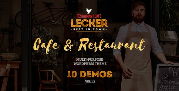 Tema Lecker Restaurant - Template WordPress