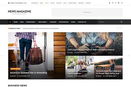 Tema News Magazine - Template WordPress