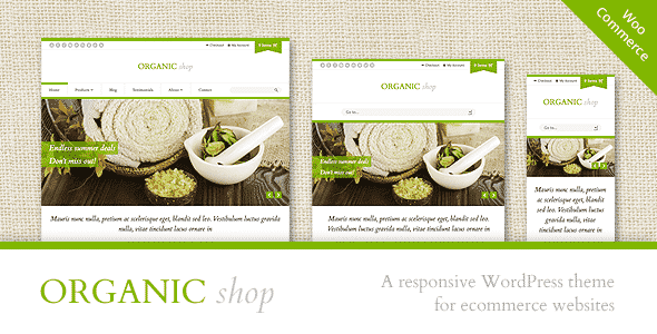Tema Organic Shop - Template WordPress