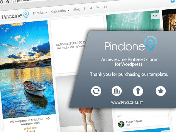 Tema Pinclone - Template WordPress