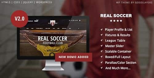 Tema Real Soccer - TEmplate WordPress