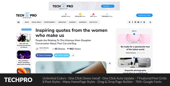 Tema TechPro - Template WordPress