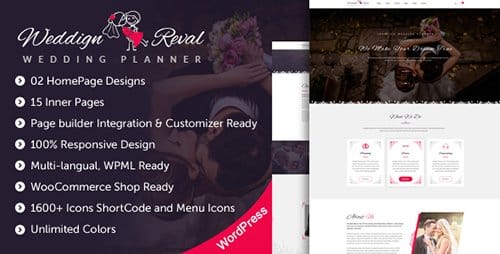 Tema Wedding Reval - TEmplate WordPress