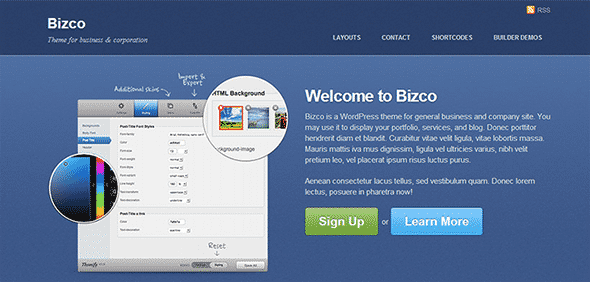 Tema Bizco Themify - Template WordPress