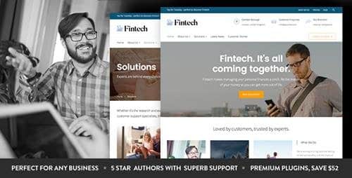 Tema Fintech CommerceGurus - Template WordPress