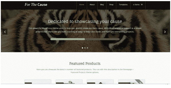 Tema For The Cause WooThemes - Template WordPress