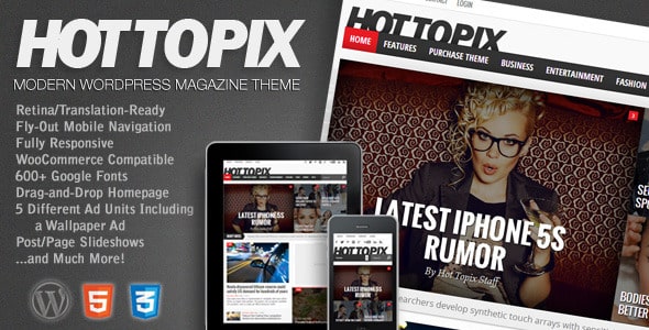 Tema Hot Topix - Template WordPress